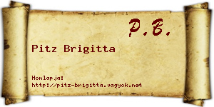 Pitz Brigitta névjegykártya